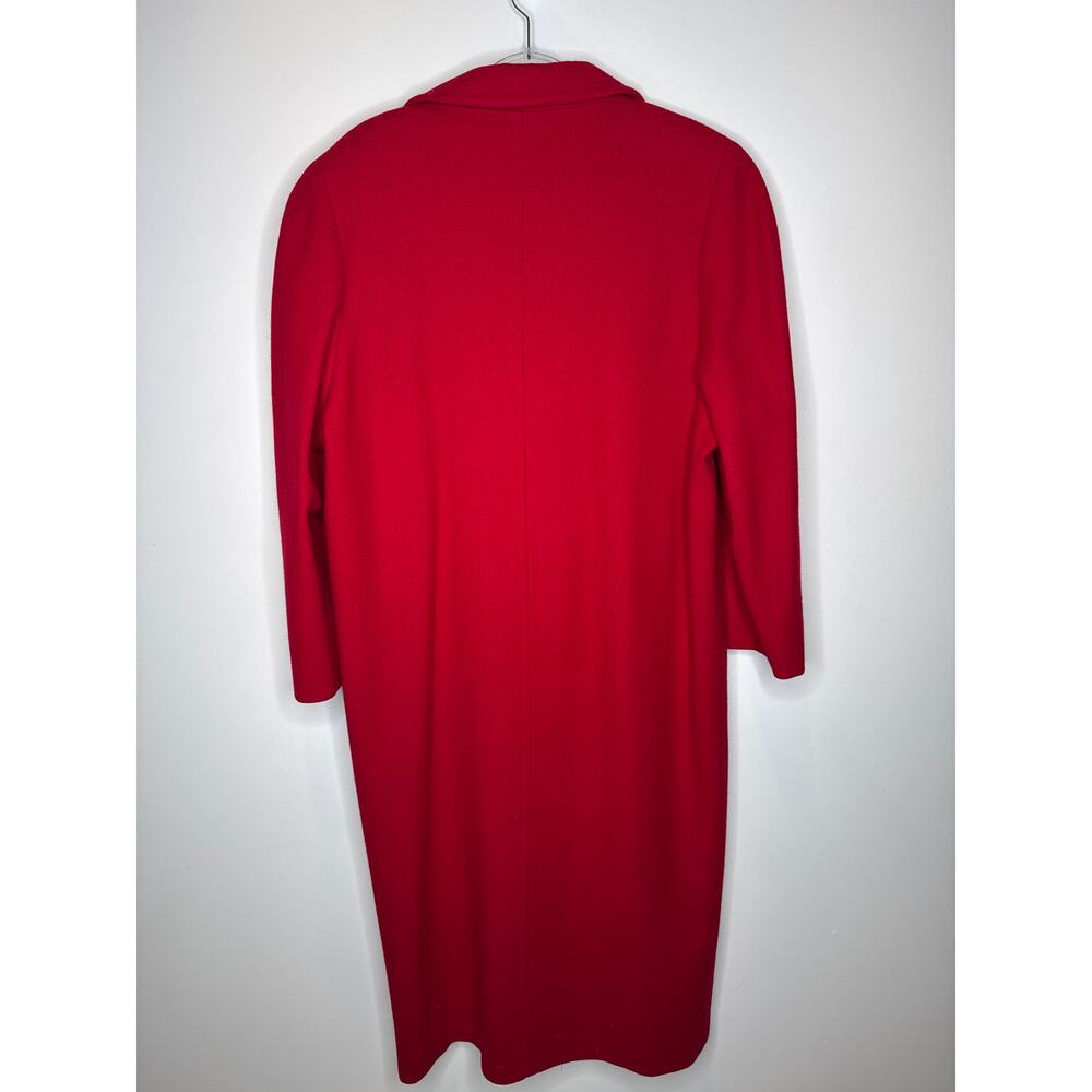 1980s Casual Corner Red Wool Long Coat Made in USA medium - Large - Picture 6 of 16